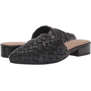 NIB Sam Edelman Paige Black woven leather mules Size 5.5
